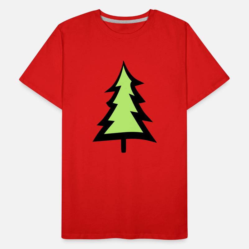 tannenbaum weihnachtsbaum text design logo tanne s Männer Premium Bio T-Shirt