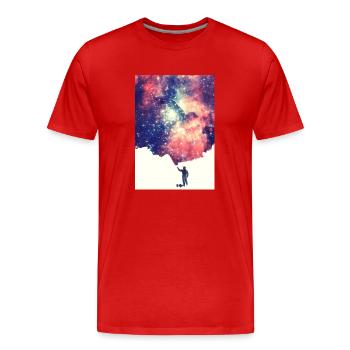 Painting the universe - Mobile Phone Case - Men's Premium Organic T-Shirt - red - Front - Damien (186cm)