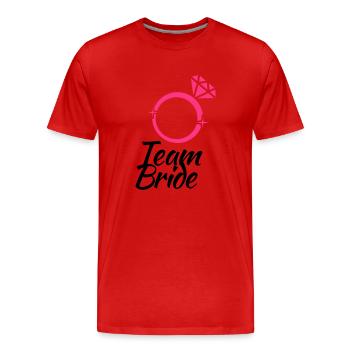 Fête des licenciés - T-shirt bio Premium Homme - rouge - Devant - Damien (186cm)