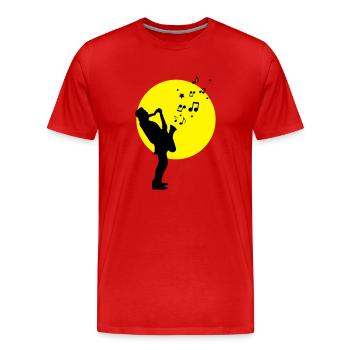 Musik - Musiker Jazz - Männer Premium Bio T-Shirt - Rot - Vorne - Damien (186cm)