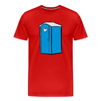 Toilette - Männer Premium Bio T-Shirt - Rot - Vorne - Damien (186cm)