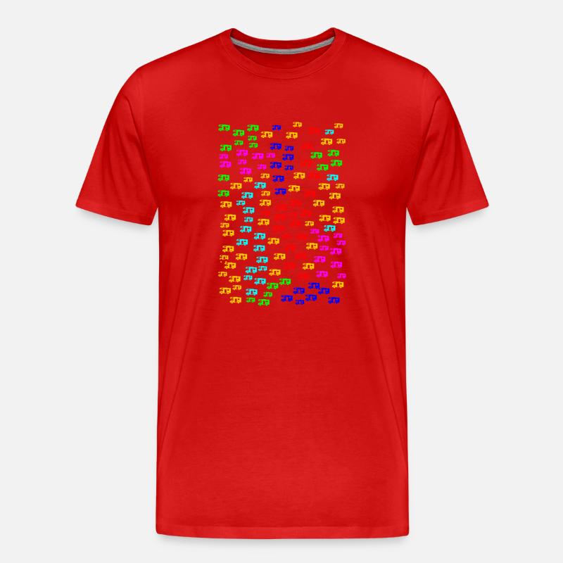 Wohnmobile klein bunt - Männer Premium Bio T-Shirt - Rot