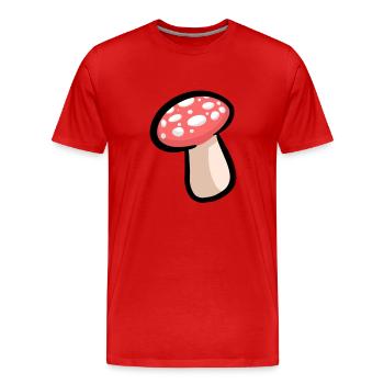 Pilz - Männer Premium Bio T-Shirt - Rot - Vorne - Damien (186cm)