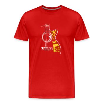 GUITARE ROCK N ROLL - T-shirt bio Premium Homme - rouge - Devant - Damien (186cm)