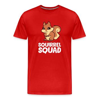Écureuil - Squirrel Squad - T-shirt bio Premium Homme - rouge - Devant - Damien (186cm)