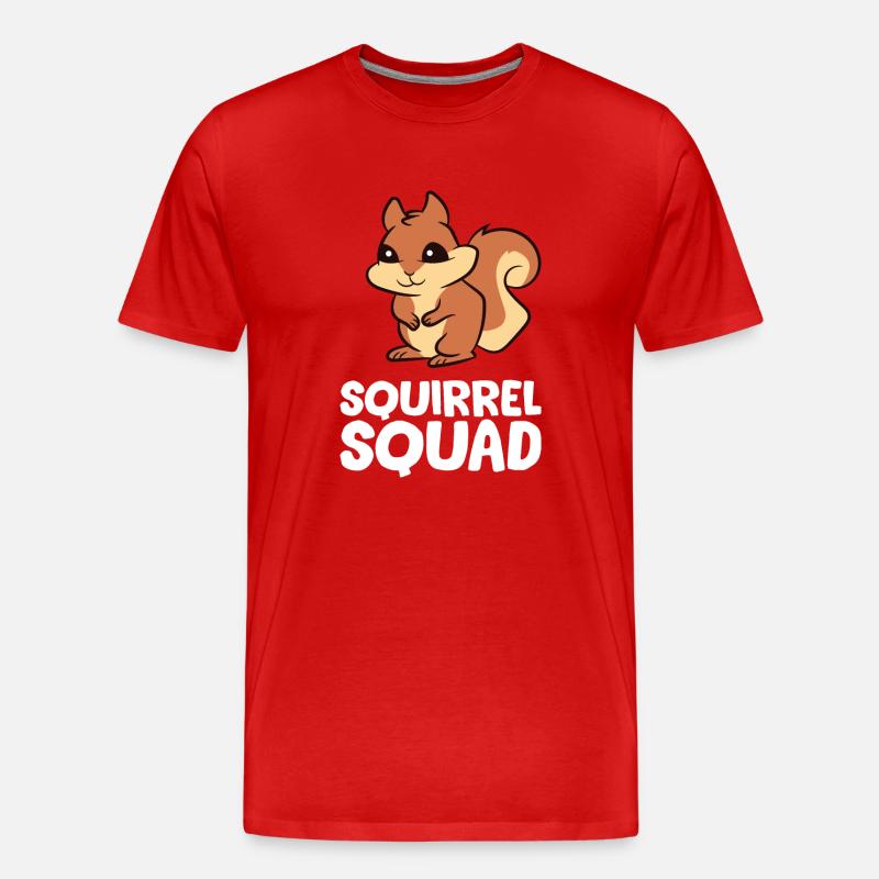 Squirrel - Squirrel Squad - Men's Premium Organic T-Shirt - red