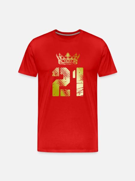 21 Number crown - Men's Premium Organic T-Shirt - red