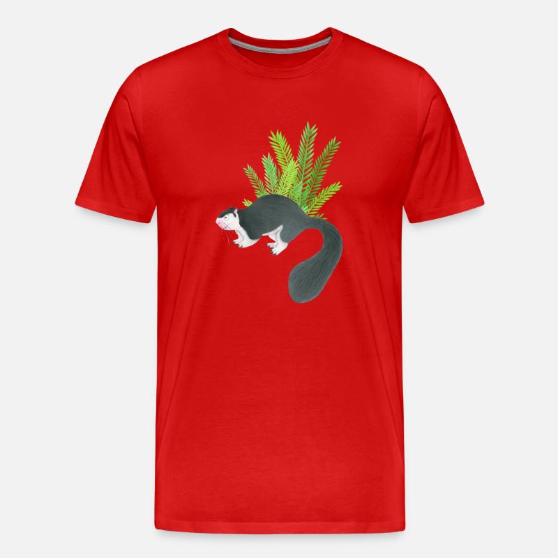 Écureuil géant du Sri Lanka - T-shirt bio Premium Homme - rouge