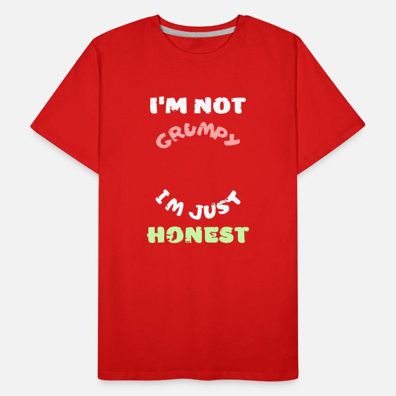 Funny grumpy moody angry honest vector Men's Premium Organic T-Shirt