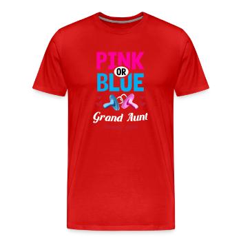 La grand-tante rose ou bleue vous aime Le genre révèle - T-shirt bio Premium Homme - rouge - Devant - Damien (186cm)