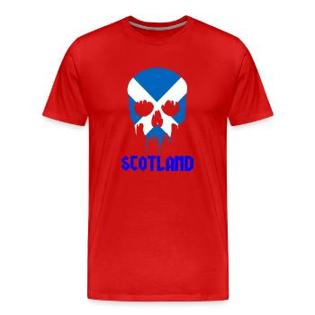 Schottland - Männer Premium Bio T-Shirt - Rot - Vorne - Damien (186cm)