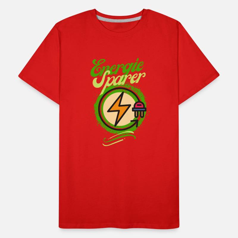 Energie Sparer Statement Design - Save Energy! Männer Premium Bio T-Shirt