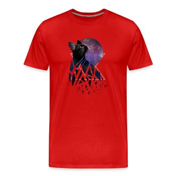 Space Cat - Space Animals Serie - Männer Premium Bio T-Shirt - Rot - Vorne - Damien (186cm)