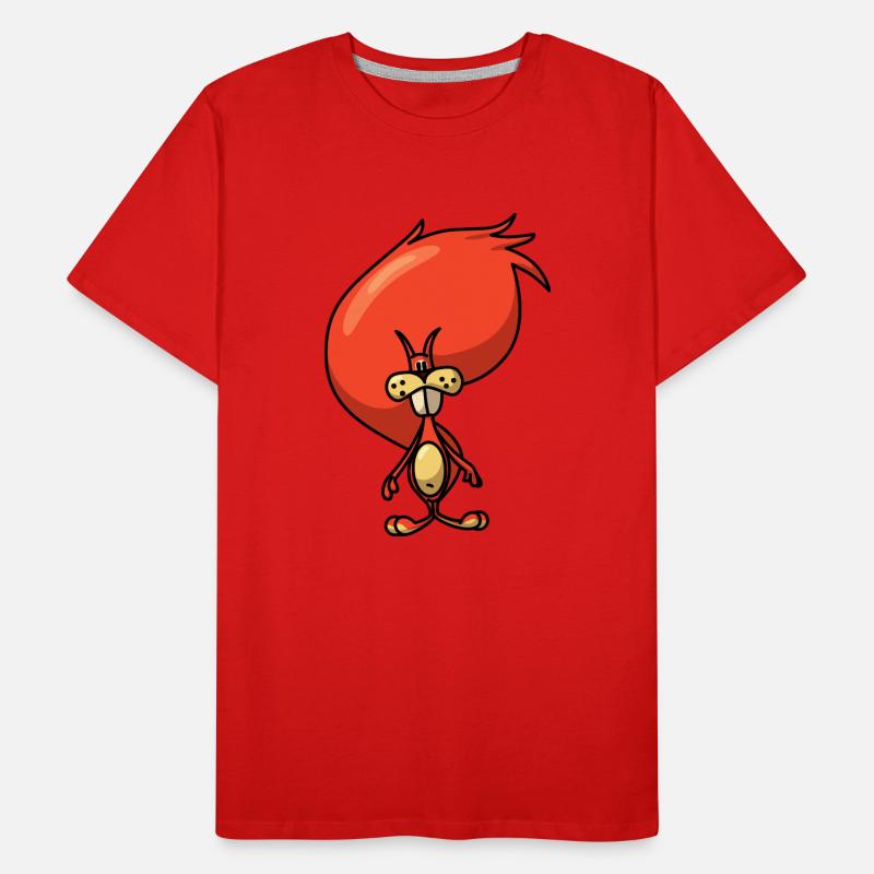 Comic Squirrel Men's Premium Organic T-Shirt