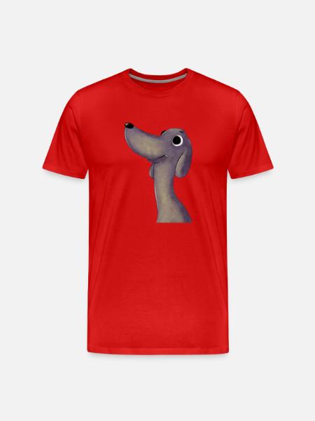 Funny dog - Men's Premium Organic T-Shirt - red