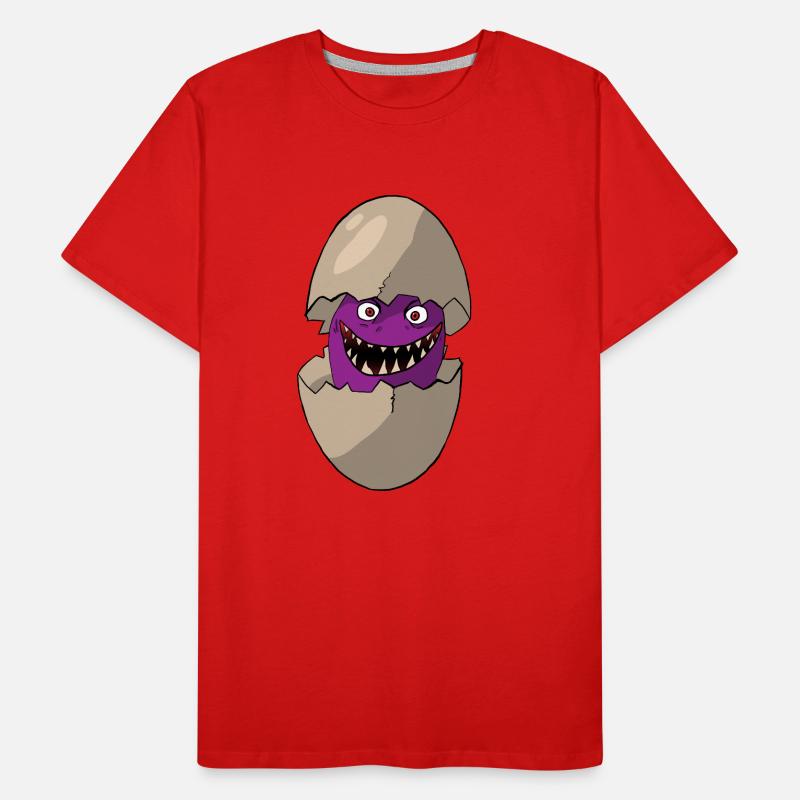Monster from the Egg Comic Creature 1.0 Men's Premium Organic T-Shirt