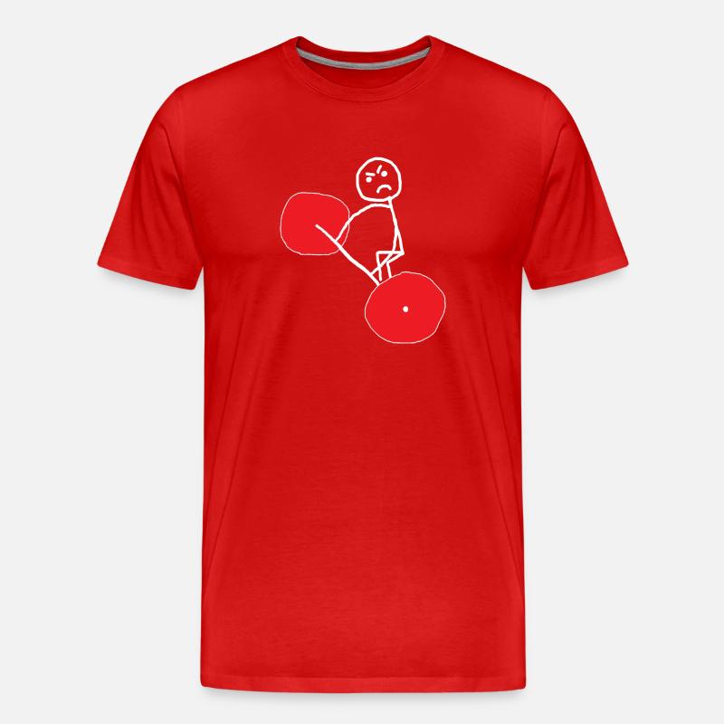 Mave Weiß - Männer Premium Bio T-Shirt - Rot