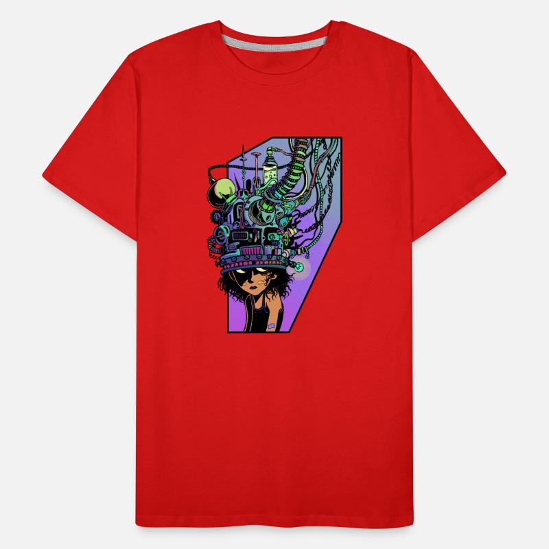 Télépathe colored T-shirt bio Premium Homme
