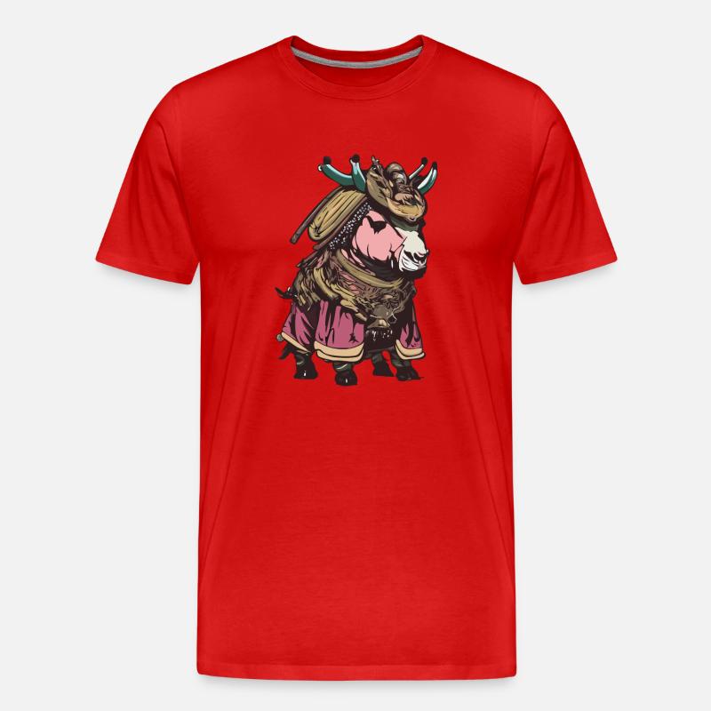 Samurai Pony - Männer Premium Bio T-Shirt - Rot