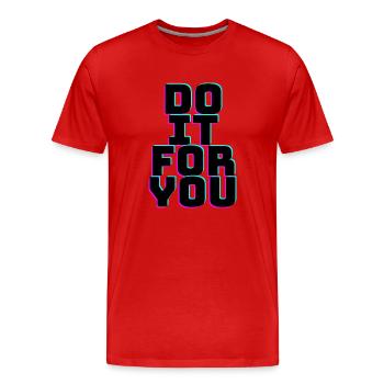 DOITFORYOU - T-shirt bio Premium Homme - rouge - Devant - Damien (186cm)