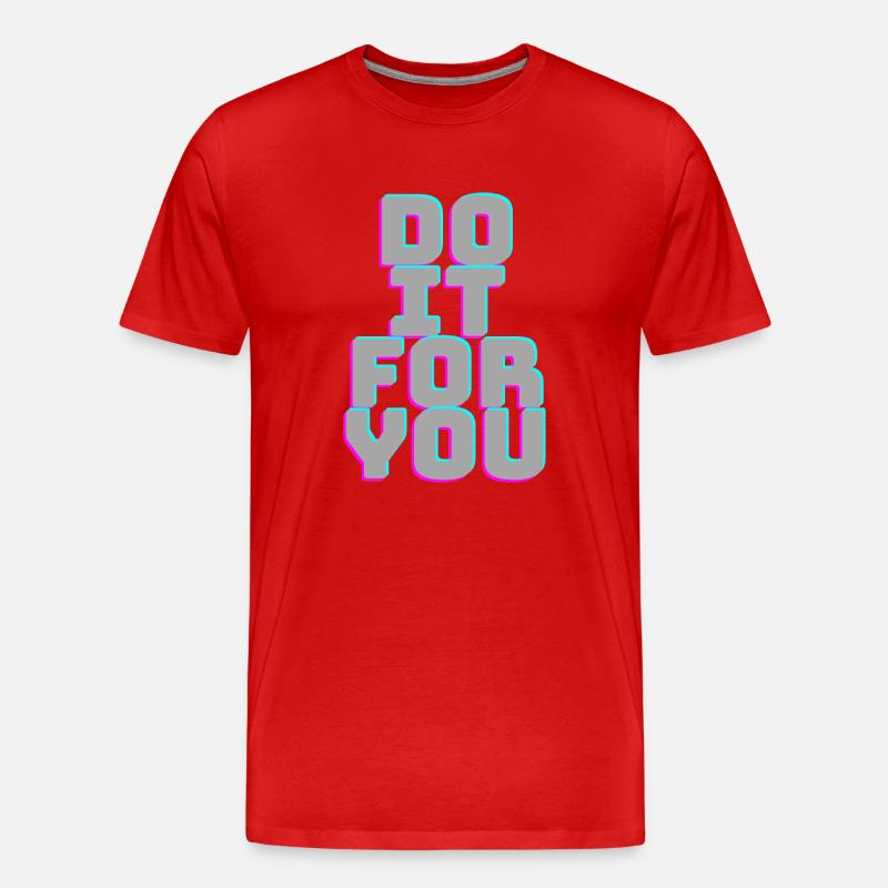 DoItForYou - Männer Premium Bio T-Shirt - Rot