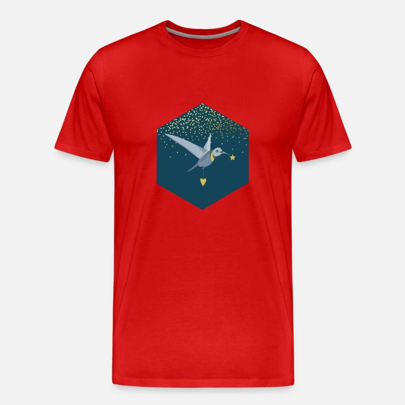 Sternenvogel - Männer Premium Bio T-Shirt - Rot
