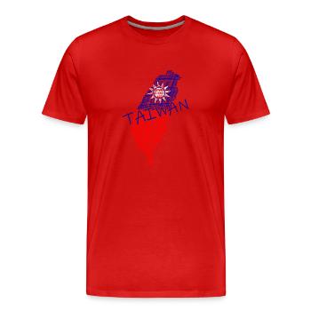 Taiwan - Männer Premium Bio T-Shirt - Rot - Vorne - Damien (186cm)