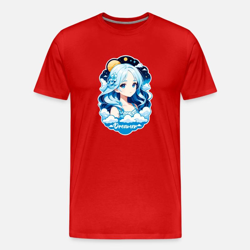 Träumer - Träumer - Träumer - Traum - Träumerei - Männer Premium Bio T-Shirt - Rot