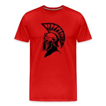 Sparta Guerrier Spartan - T-shirt bio Premium Homme - rouge - Devant - Damien (186cm)