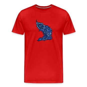 visual feed - Men's Premium Organic T-Shirt - red - Front - Damien (186cm)