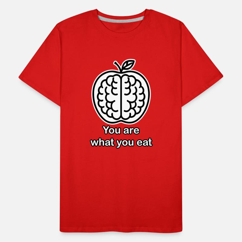 Apple Brain - Vous êtes ce que vous mangez design T-shirt bio Premium Homme