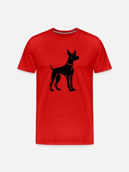 Doberman Dog - Men's Premium Organic T-Shirt - red