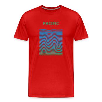 Océans dévastés : Pacifique - T-shirt bio Premium Homme - rouge - Devant - Damien (186cm)