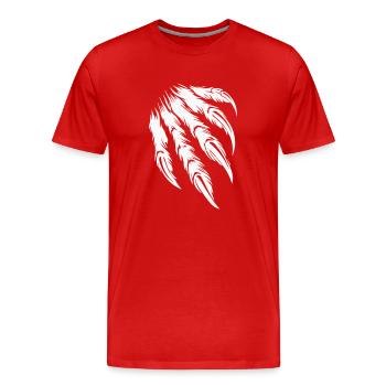 krallen - Männer Premium Bio T-Shirt - Rot - Vorne - Damien (186cm)