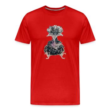Rabenkrähe 4 - Männer Premium Bio T-Shirt - Rot - Vorne - Damien (186cm)