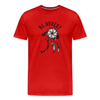 Soyez honnête Dreamcatcher Vibes - T-shirt bio Premium Homme - rouge - Devant - Damien (186cm)