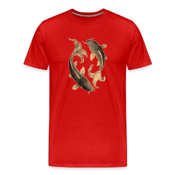 Koi - T-shirt bio Premium Homme - rouge - Devant - Damien (186cm)