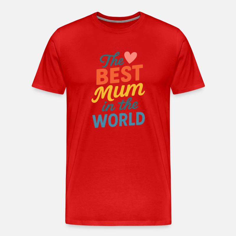 Die beste Mutter der Welt - Männer Premium Bio T-Shirt - Rot