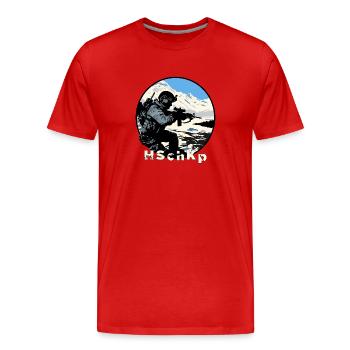 Homeland Protection HSchKp Alps Mountains - Men's Premium Organic T-Shirt - red - Front - Damien (186cm)