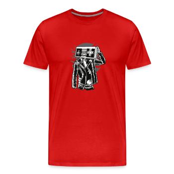 Game Addict - Männer Premium Bio T-Shirt - Rot - Vorne - Damien (186cm)