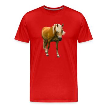 horse pferde riding rider reiten - Männer Premium Bio T-Shirt - Rot - Vorne - Damien (186cm)