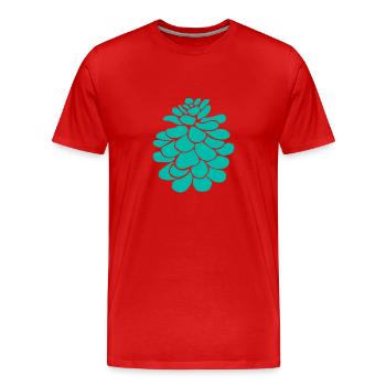 pin vert - T-shirt bio Premium Homme - rouge - Devant - Damien (186cm)