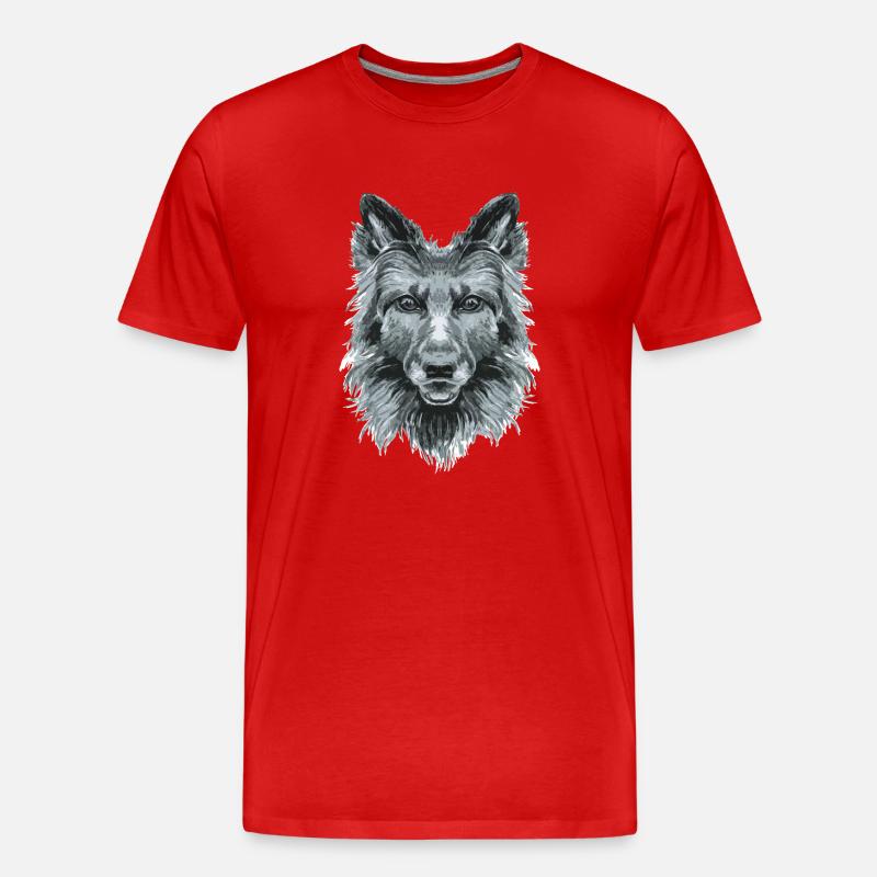 Hund - Männer Premium Bio T-Shirt - Rot