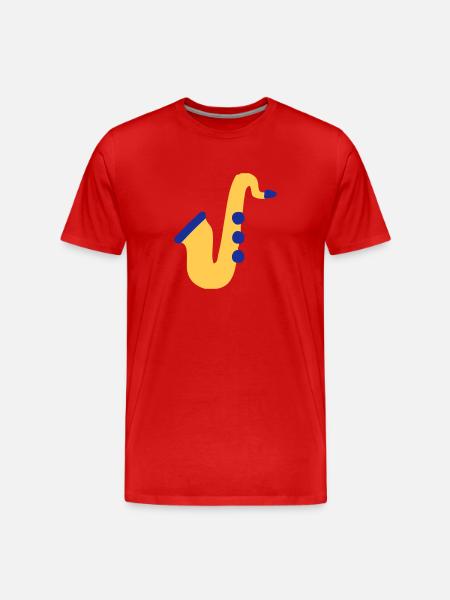 Saxophone - Men's Premium Organic T-Shirt - red