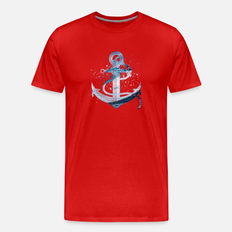 Anker - Männer Premium Bio T-Shirt - Rot