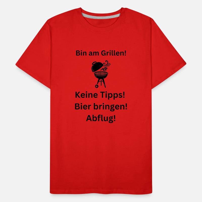 Bin am Grillen! Männer Premium Bio T-Shirt