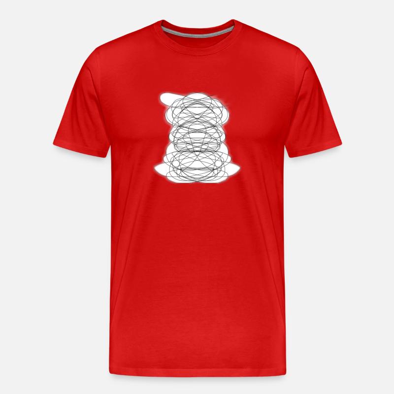 gekritzel - Männer Premium Bio T-Shirt - Rot