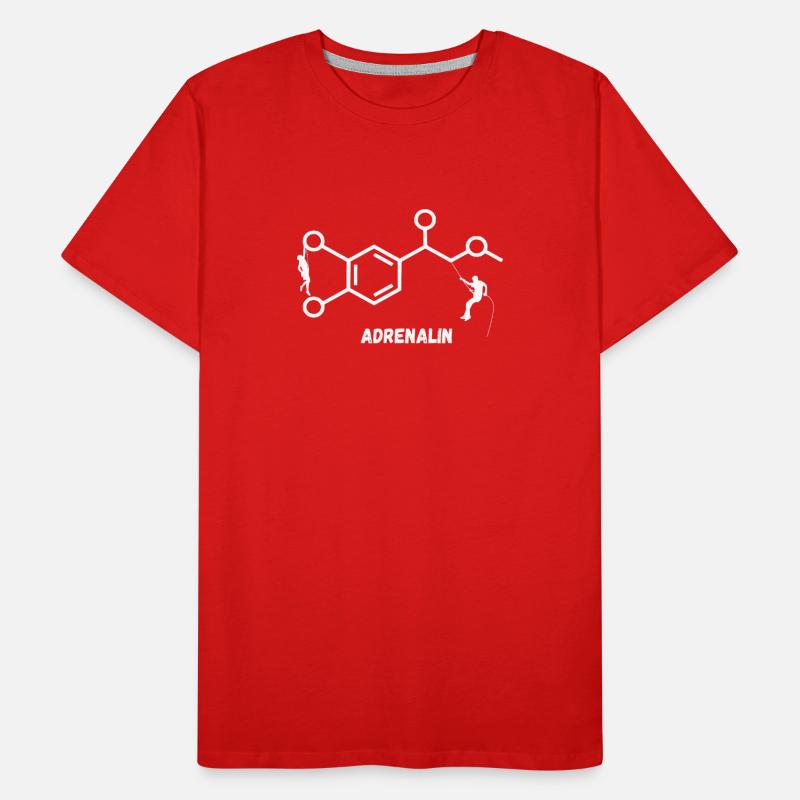 Adrenaline Structural Formula with Climber Men's Premium Organic T-Shirt