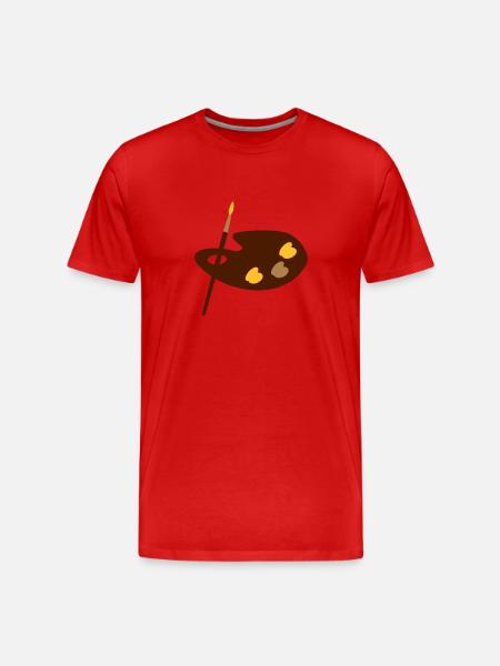Paint brush - Men's Premium Organic T-Shirt - red