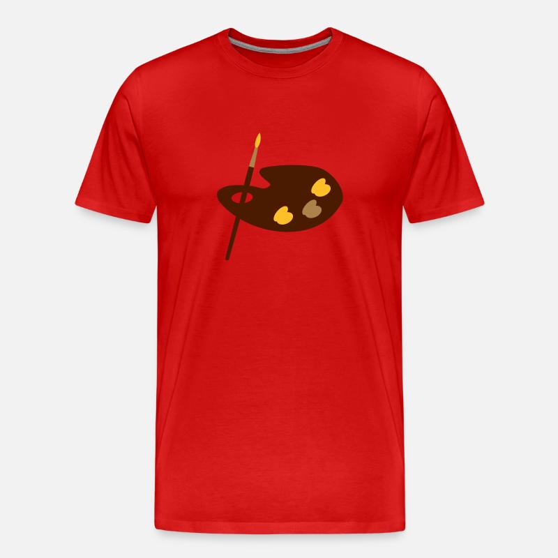 Farbe Maler - Männer Premium Bio T-Shirt - Rot